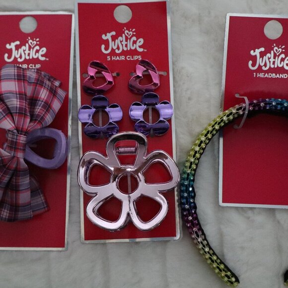 Lot Of three Justice Hair Clip/Barrette New! - Picture 1 of 4